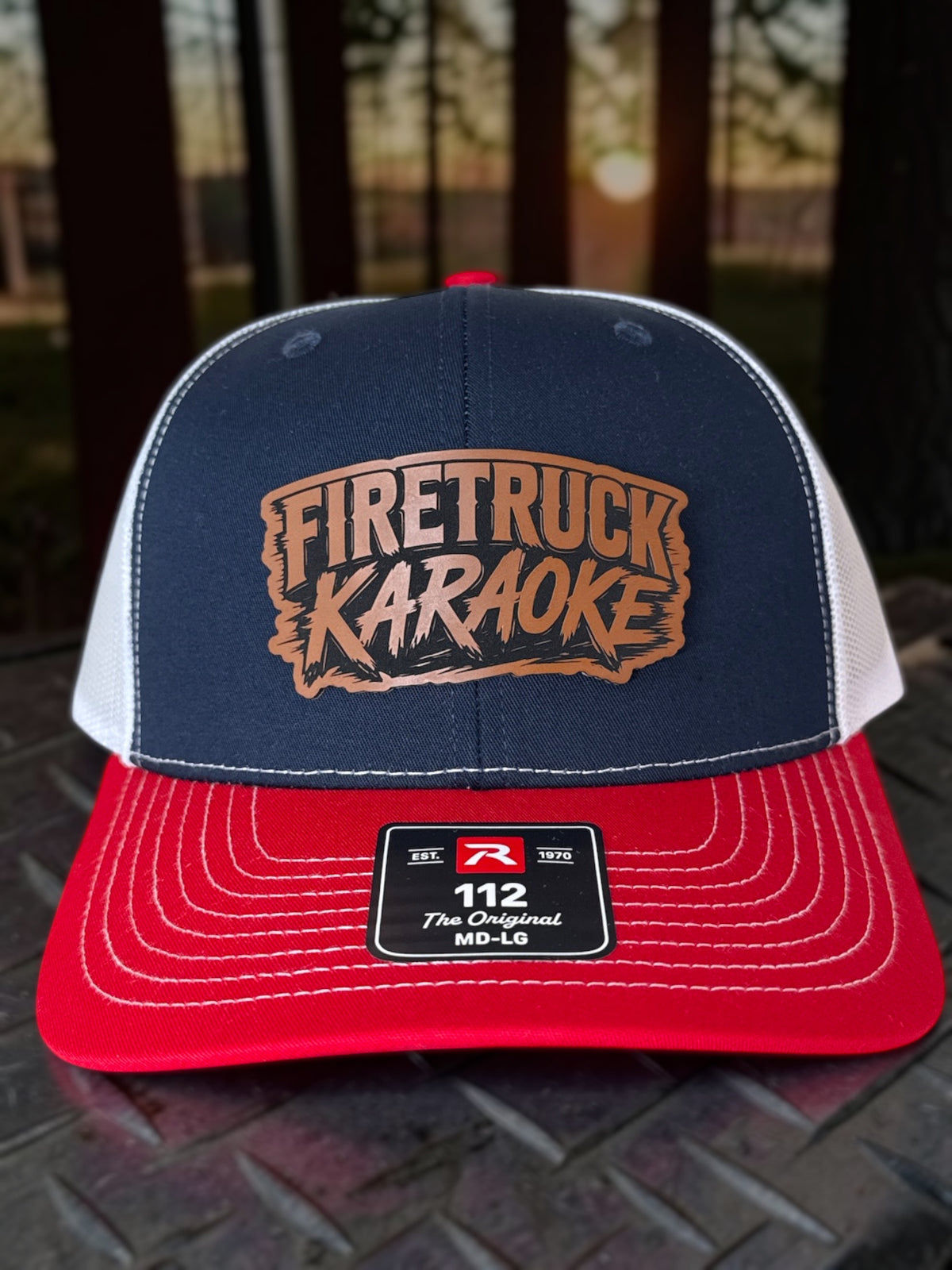 Fire Truck Karaoke Patch Hat