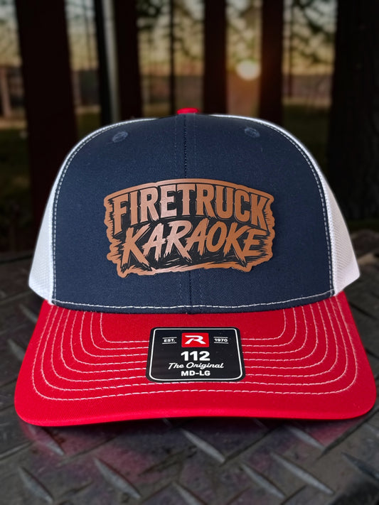 Fire Truck Karaoke Patch Hat